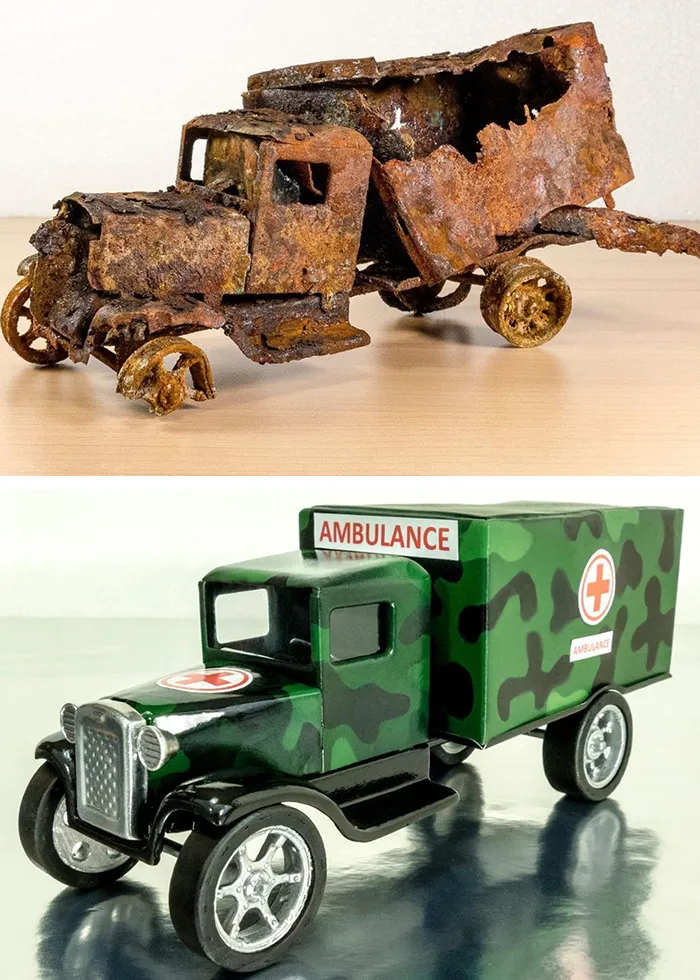 Artist Fully Restores Rusty And Abandoned Car Models, And Here Are His Best 17 Works
