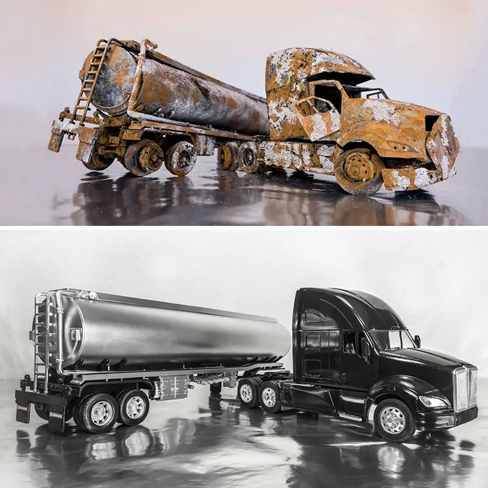 Artist Fully Restores Rusty And Abandoned Car Models, And Here Are His Best 17 Works