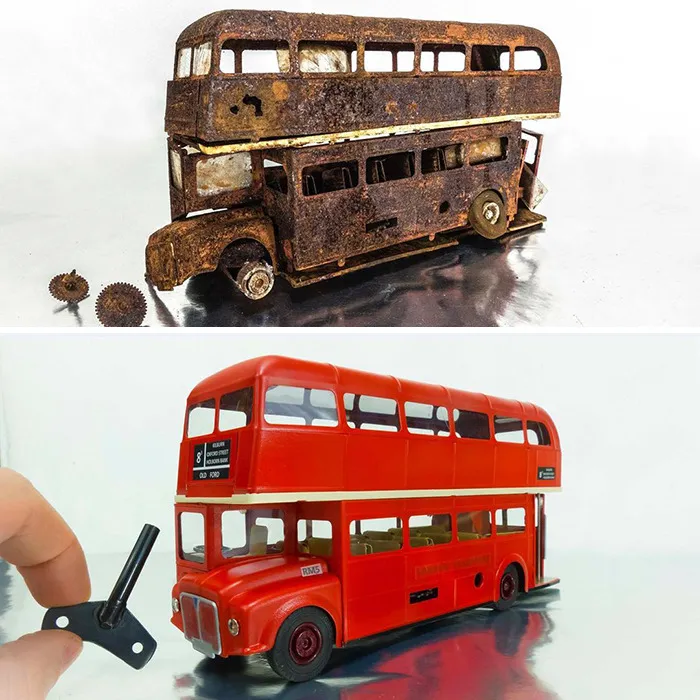 Artist Fully Restores Rusty And Abandoned Car Models, And Here Are His Best 17 Works