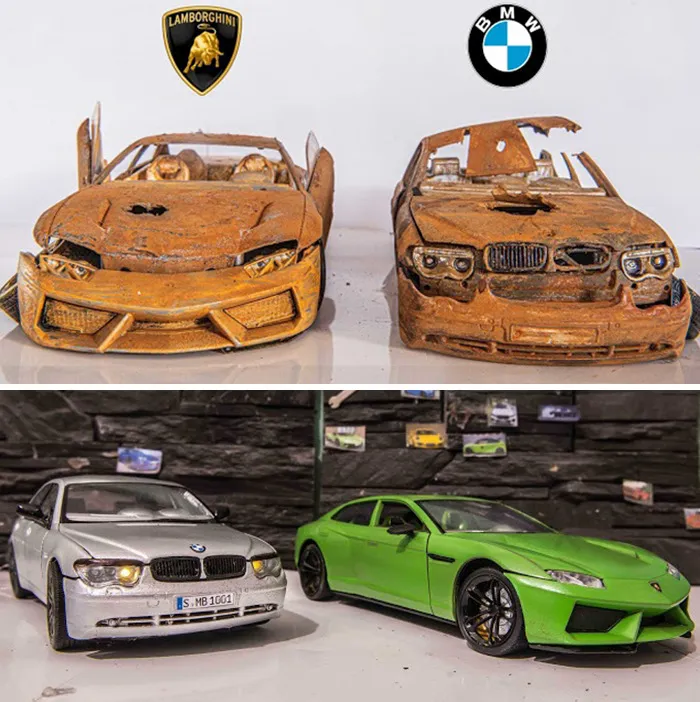Artist Fully Restores Rusty And Abandoned Car Models, And Here Are His Best 17 Works