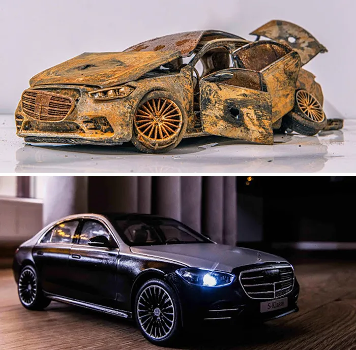 Artist Fully Restores Rusty And Abandoned Car Models, And Here Are His Best 17 Works