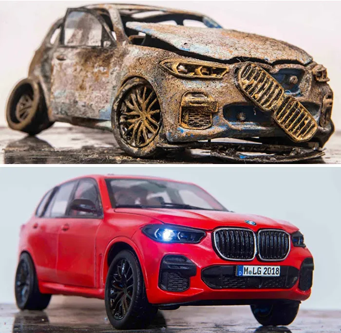 Artist Fully Restores Rusty And Abandoned Car Models, And Here Are His Best 17 Works