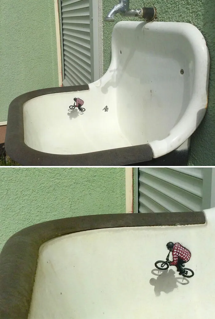 Un artista hace que las calles sean menos aburridas creando grafitis que interactúan con el entorno (30 nuevas fotos)