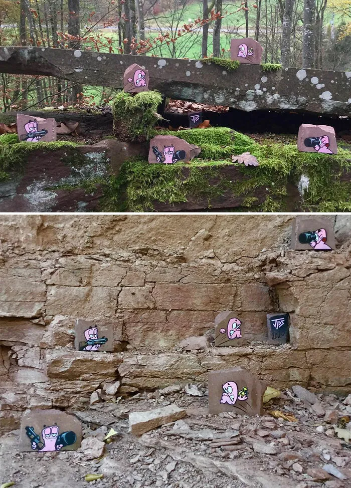 Un artista hace que las calles sean menos aburridas creando grafitis que interactúan con el entorno (30 nuevas fotos)
