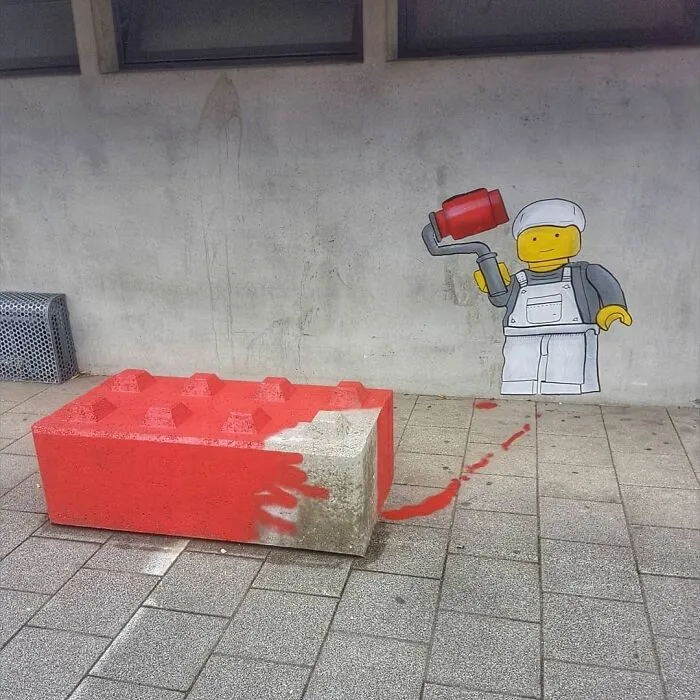 35 Humorous Street Art Pieces Incorporated Into The Streets Of Paris By OakOak (New Pics)