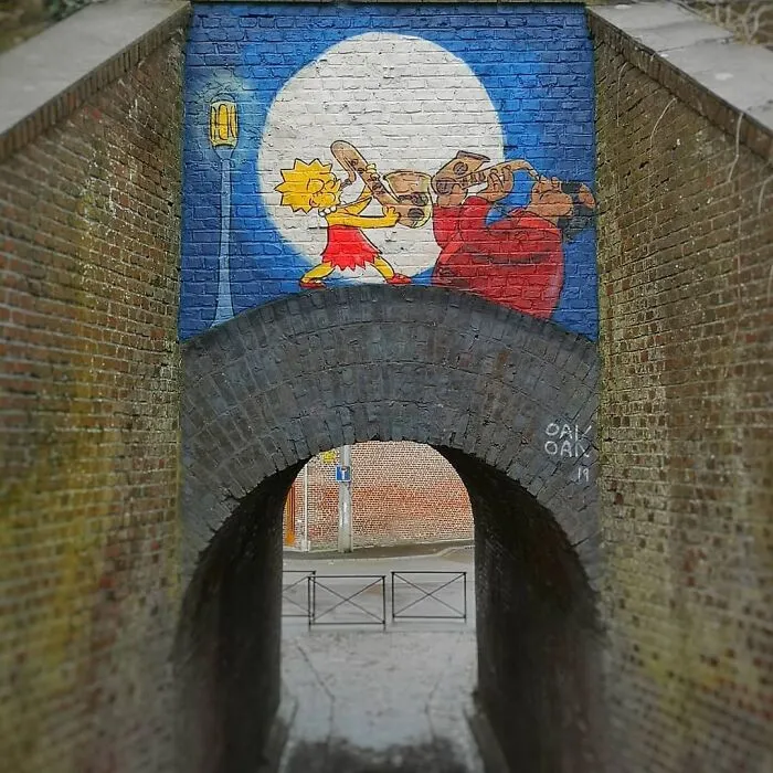 35 Divertidas obras de arte urbano incorporadas a las calles de París, por OakOak