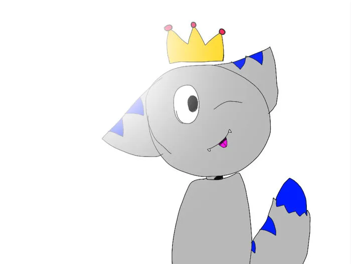 Idk A Name But He’s A Wolf With Blue Stripes. Pls Help Me Name Him!