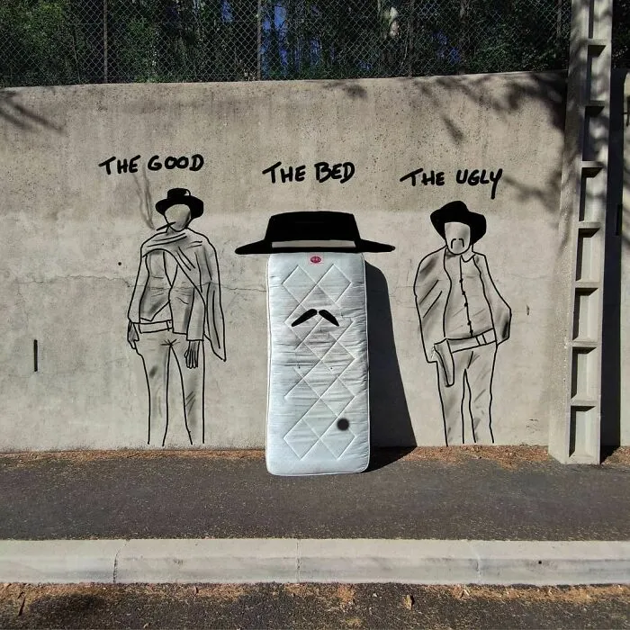 35 Divertidas obras de arte urbano incorporadas a las calles de París, por OakOak