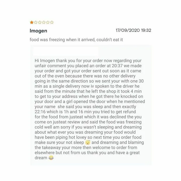 30 Times Restaurants Left Hilarious Replies Under Bad Reviews, Shared By This Instagram Page