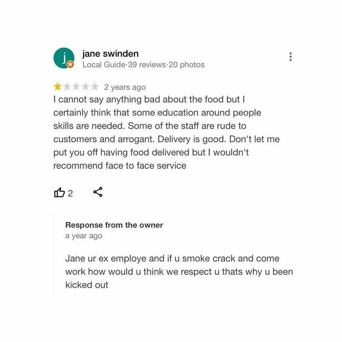 30 Times Restaurants Left Hilarious Replies Under Bad Reviews, Shared By This Instagram Page