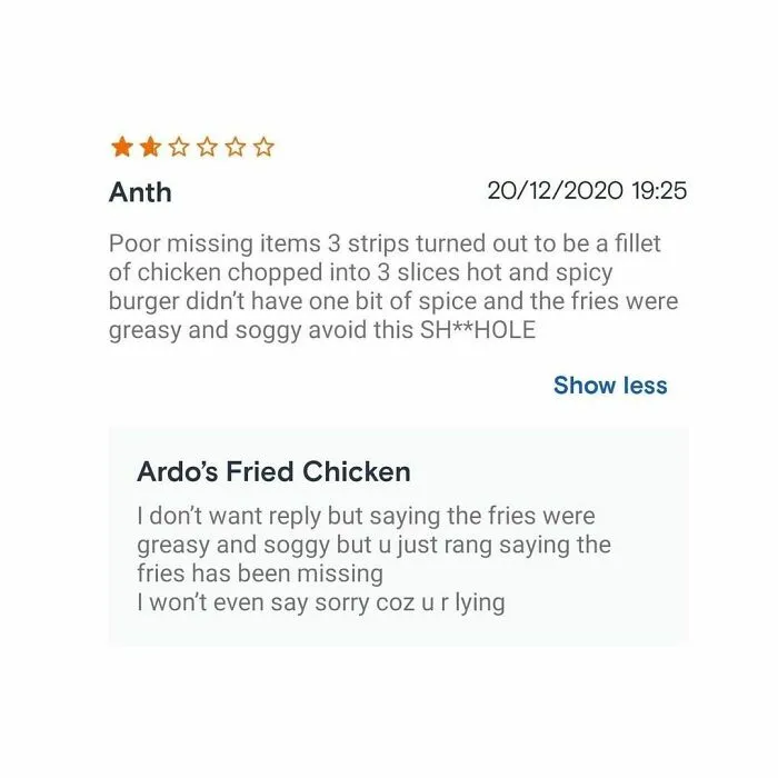 30 Times Restaurants Left Hilarious Replies Under Bad Reviews, Shared By This Instagram Page