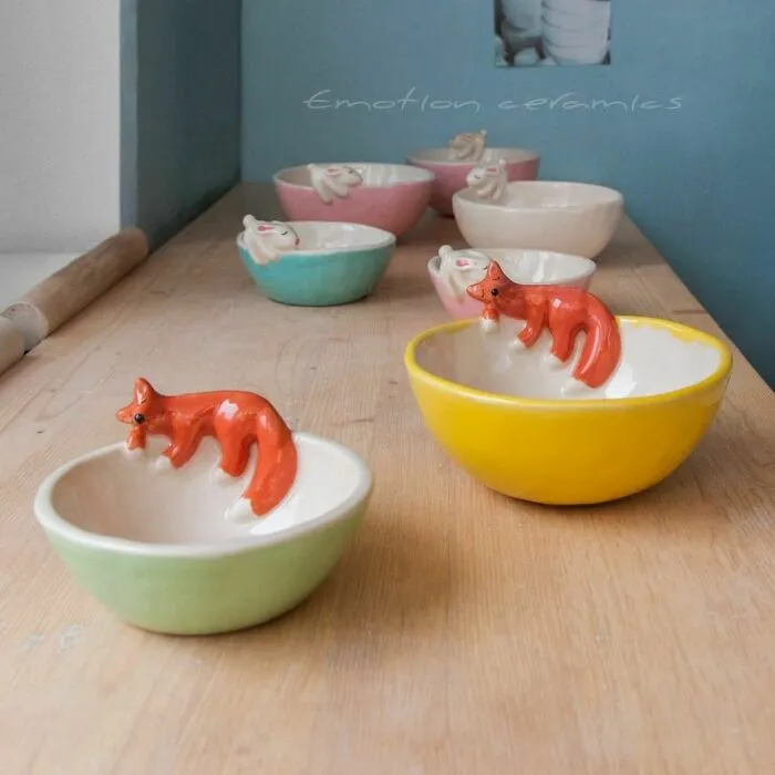I Handmake Ceramics With Whimsical Animals On Them (44 Pics)