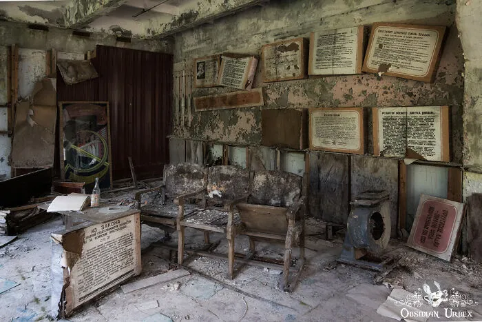 Room Filled With Posters Inside A Military Base