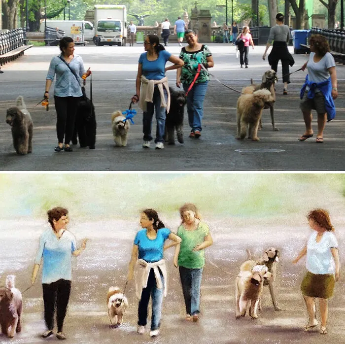 Dog Walkers In Central Park At 8 Am