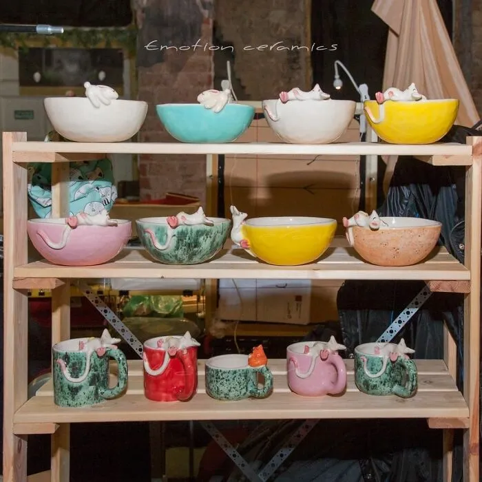 I Handmake Ceramics With Whimsical Animals On Them (44 Pics)