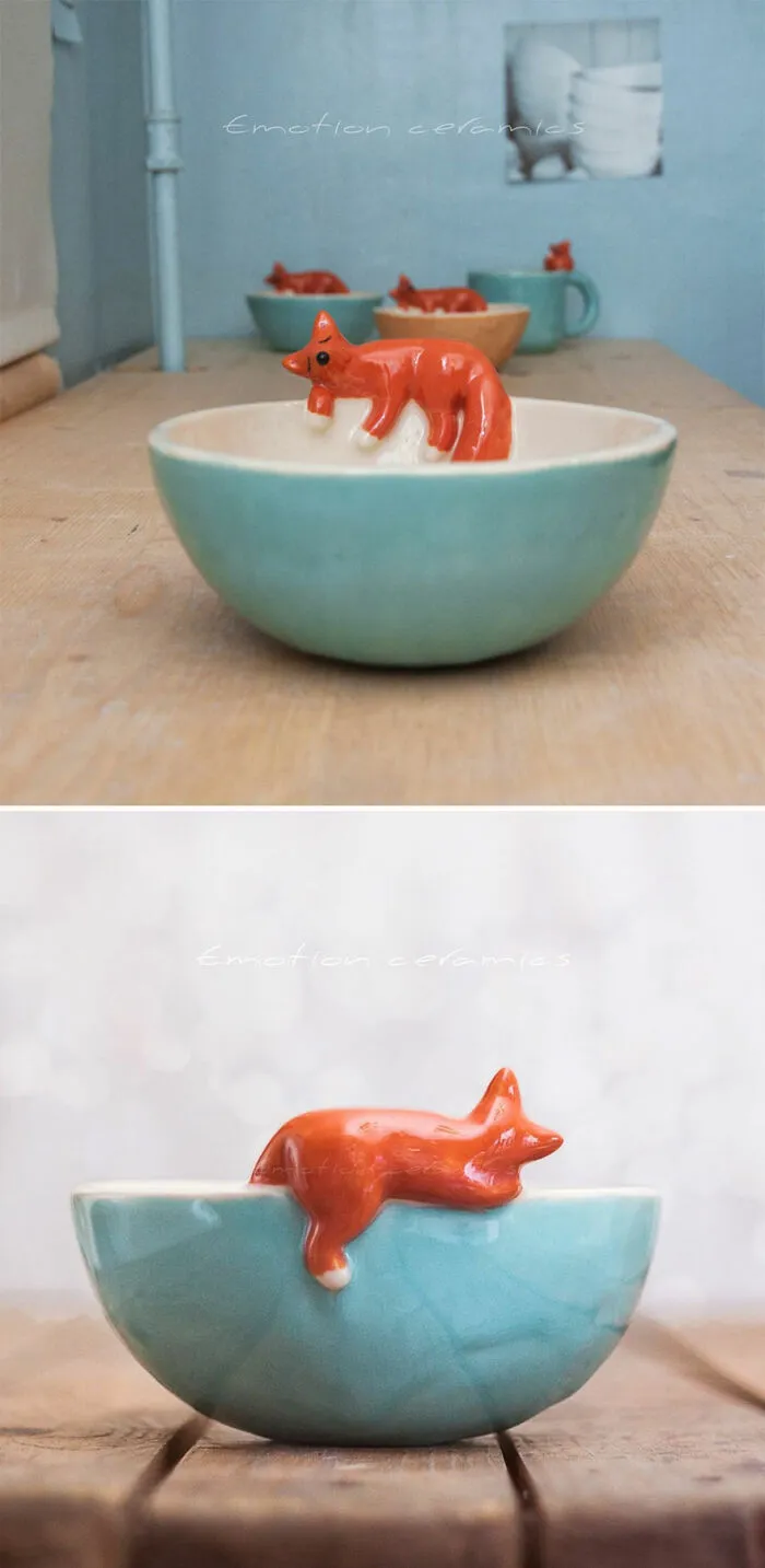 I Handmake Ceramics With Whimsical Animals On Them (44 Pics)