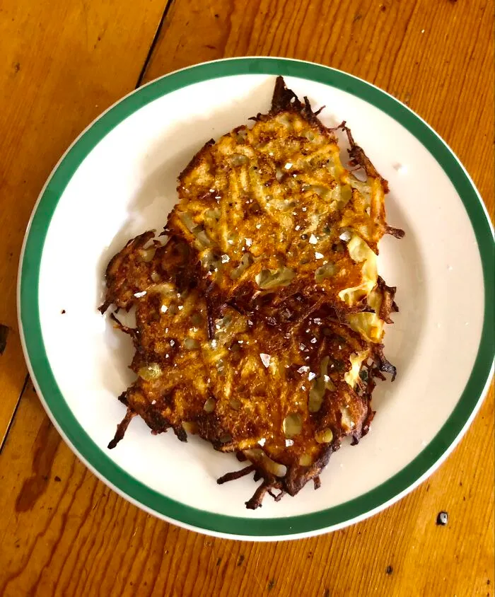 Baked Onion, Thyme, And Potato Latkes
