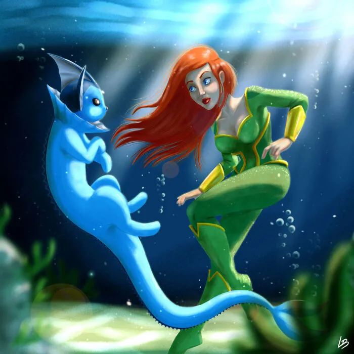 Mera And Vaporeon