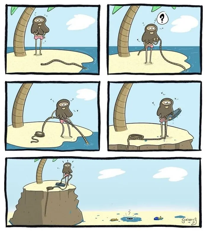 20 Cómics divertidos con finales inesperados, por Scribbly G (Nuevas imágenes)