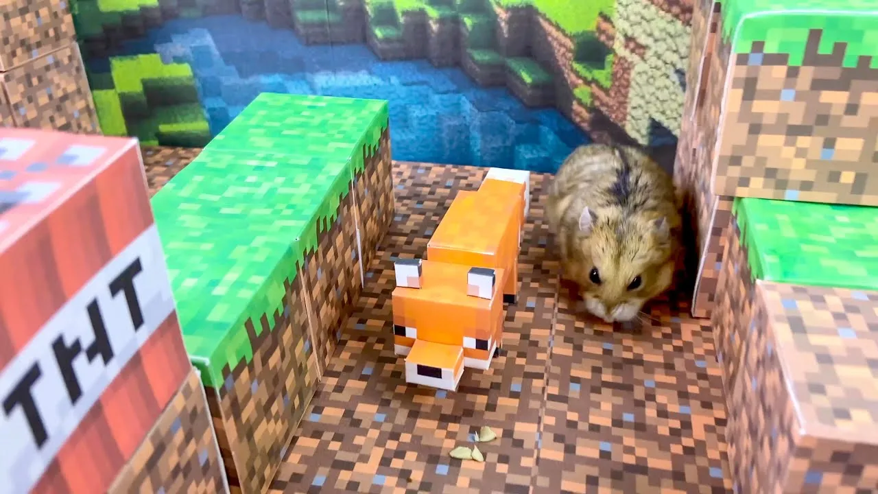 Mom Creates Minecraft Maze Scenes For Her Hamsters And It’s Too Adorable