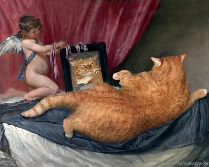 Esta dueña mete a su gato naranja en cuadros famosos, y queda graciosísimo (15 imágenes)
