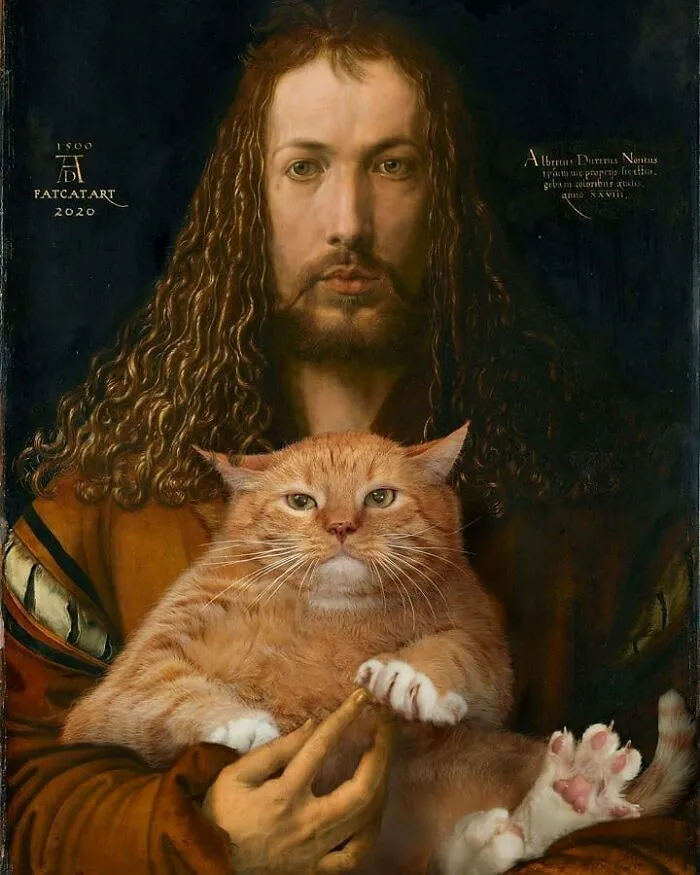 Esta dueña mete a su gato naranja en cuadros famosos, y queda graciosísimo (15 imágenes)
