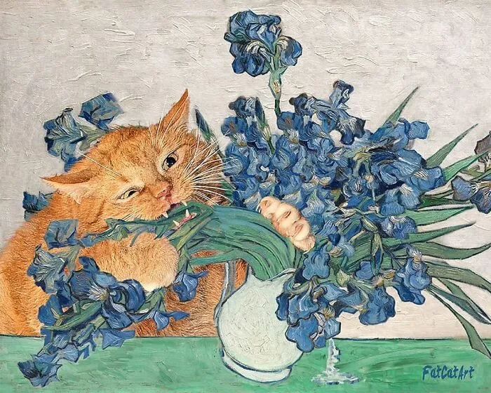 Esta dueña mete a su gato naranja en cuadros famosos, y queda graciosísimo (15 imágenes)
