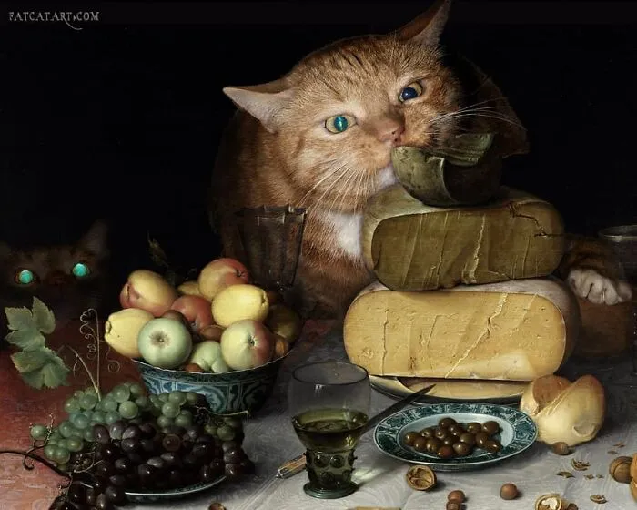 Esta dueña mete a su gato naranja en cuadros famosos, y queda graciosísimo (15 imágenes)