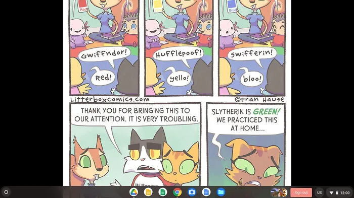 My Wallpaper On My Chromebook.  Only People Who Read Francesca Hause Comics Will Know What This Is From.