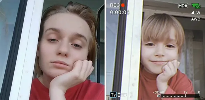 Esta tendencia viral de TikTok muestra a padres e hijos con un filtro retro y demuestra lo parecidos que son (30 fotos)