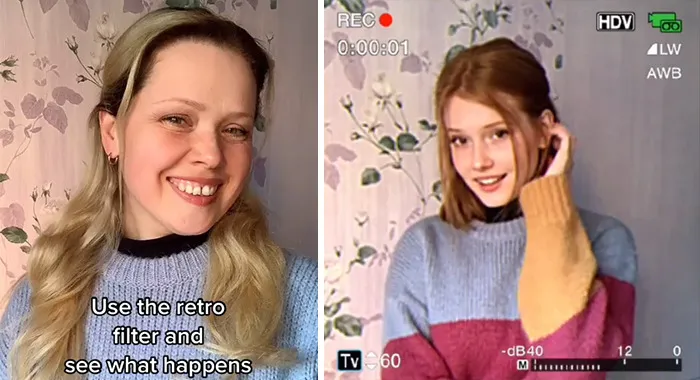 Esta tendencia viral de TikTok muestra a padres e hijos con un filtro retro y demuestra lo parecidos que son (30 fotos)
