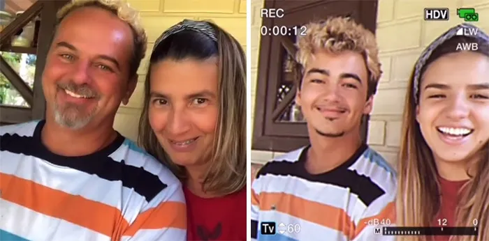 Esta tendencia viral de TikTok muestra a padres e hijos con un filtro retro y demuestra lo parecidos que son (30 fotos)