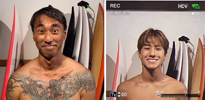 Esta tendencia viral de TikTok muestra a padres e hijos con un filtro retro y demuestra lo parecidos que son (30 fotos)