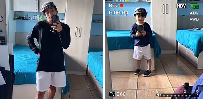 Esta tendencia viral de TikTok muestra a padres e hijos con un filtro retro y demuestra lo parecidos que son (30 fotos)