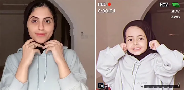Esta tendencia viral de TikTok muestra a padres e hijos con un filtro retro y demuestra lo parecidos que son (30 fotos)