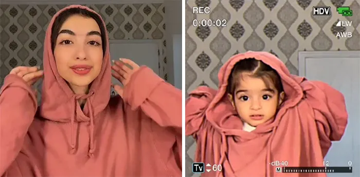 Esta tendencia viral de TikTok muestra a padres e hijos con un filtro retro y demuestra lo parecidos que son (30 fotos)