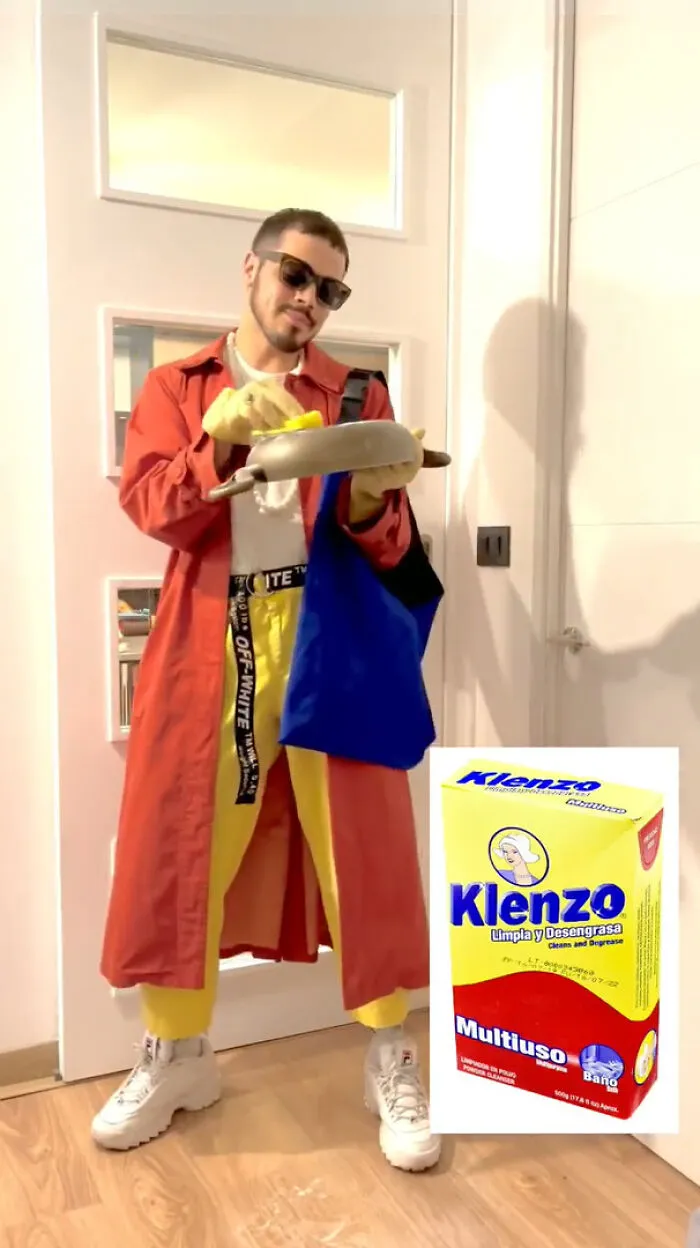 This Designer Goes Viral For Creating Outfits Based On Foods, Drinks, And Cleaning Products (16 Pics)