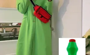 This Designer Goes Viral For Creating Outfits Based On Foods, Drinks, And Cleaning Products (16 Pics)