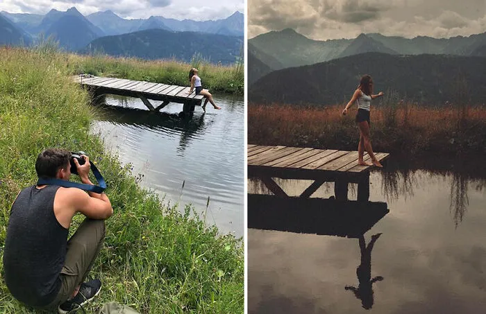 Este artista muestra lo que hay tras las cámaras en las fotos perfectas de Instagram y a sus 687k seguidores les encanta