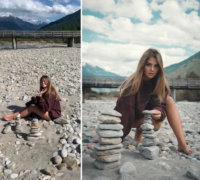 Este artista muestra lo que hay tras las cámaras en las fotos perfectas de Instagram y a sus 687k seguidores les encanta