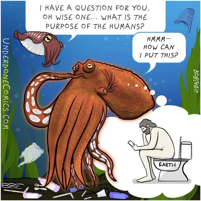 I Draw Comics To Show How Plastic Waste Affects Marine Life (30 Pics)