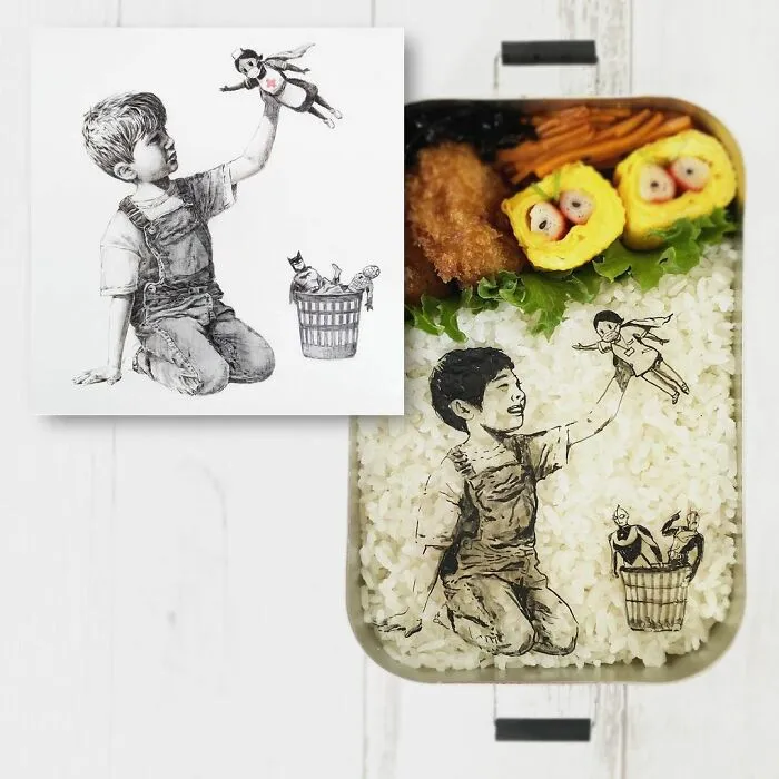 Bento Artist Creates Lunchboxes For Her Husband Of His Favorite TV Shows, Movies, Manga, And More (109 Pics)