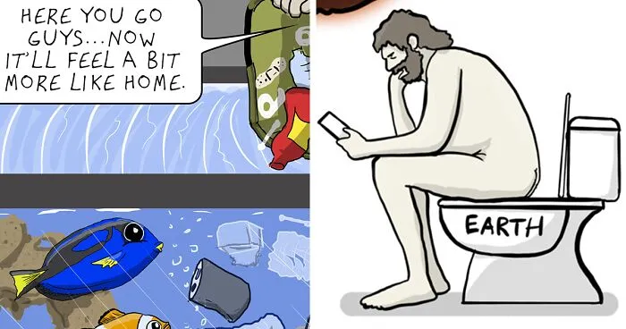 I Draw Comics To Show How Plastic Waste Affects Marine Life (30 Pics)