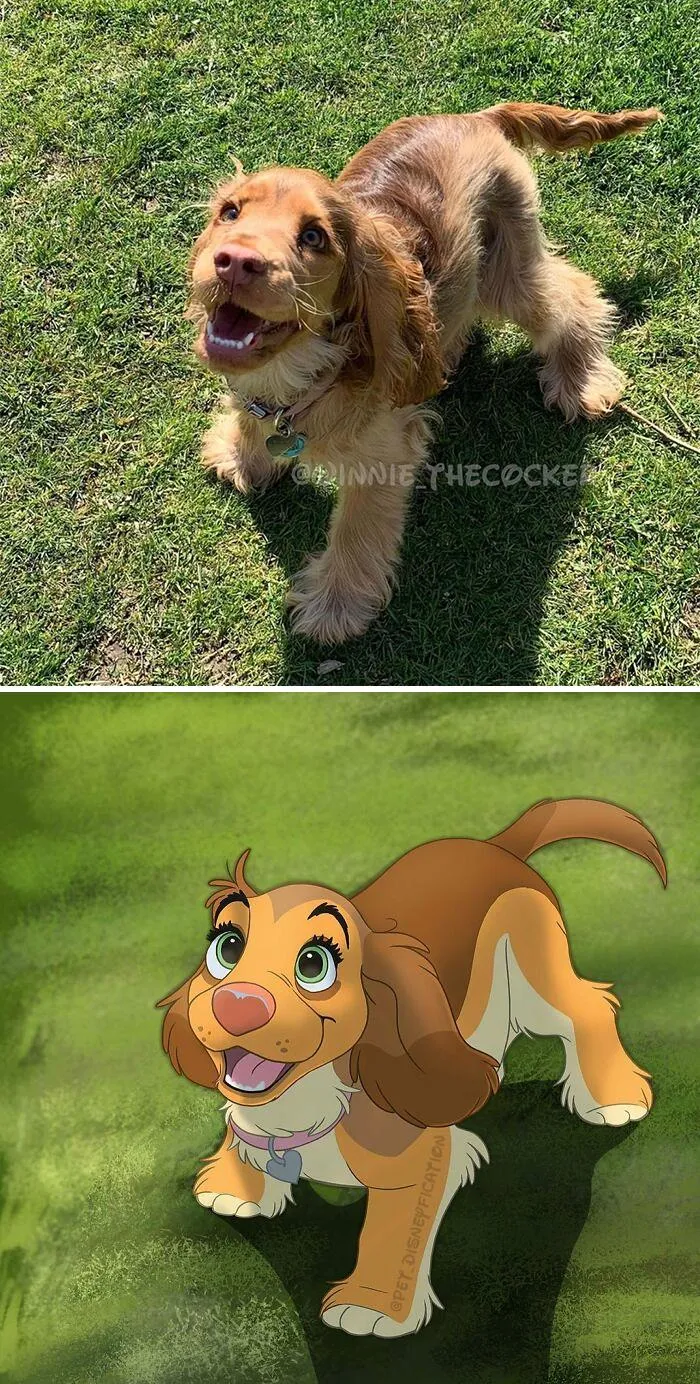People Send Pics Of Their Pets To This Artist And She Disneyfies Them (30 New Pics)