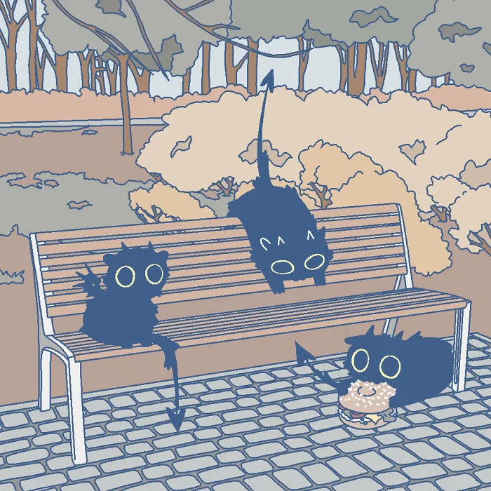 I Made A Set Of Calming Illustrations With A Cute Addition