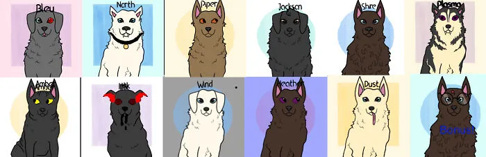 Here Are The Current Characters..
