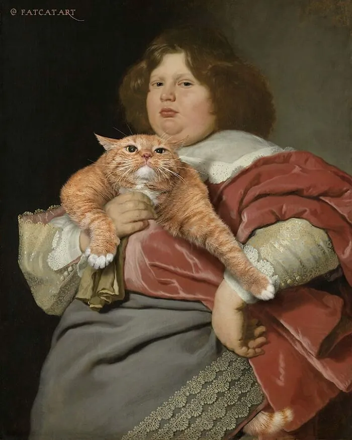 Esta dueña mete a su gato naranja en cuadros famosos, y queda graciosísimo (15 imágenes)