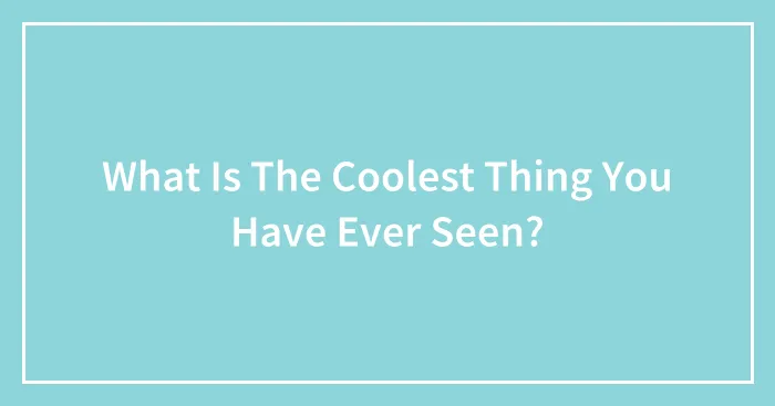 What Is The Coolest Thing You Have Ever Seen?