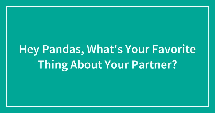Hey Pandas, What's Your Favorite Thing About Your Partner? (Closed)
