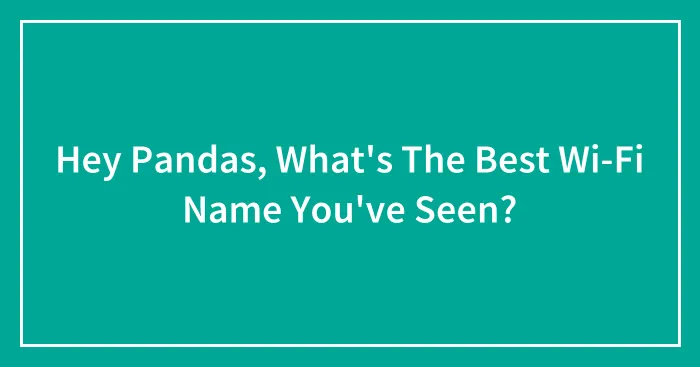 Hey Pandas, What's The Best Wi-Fi Name You've Seen? (Closed)
